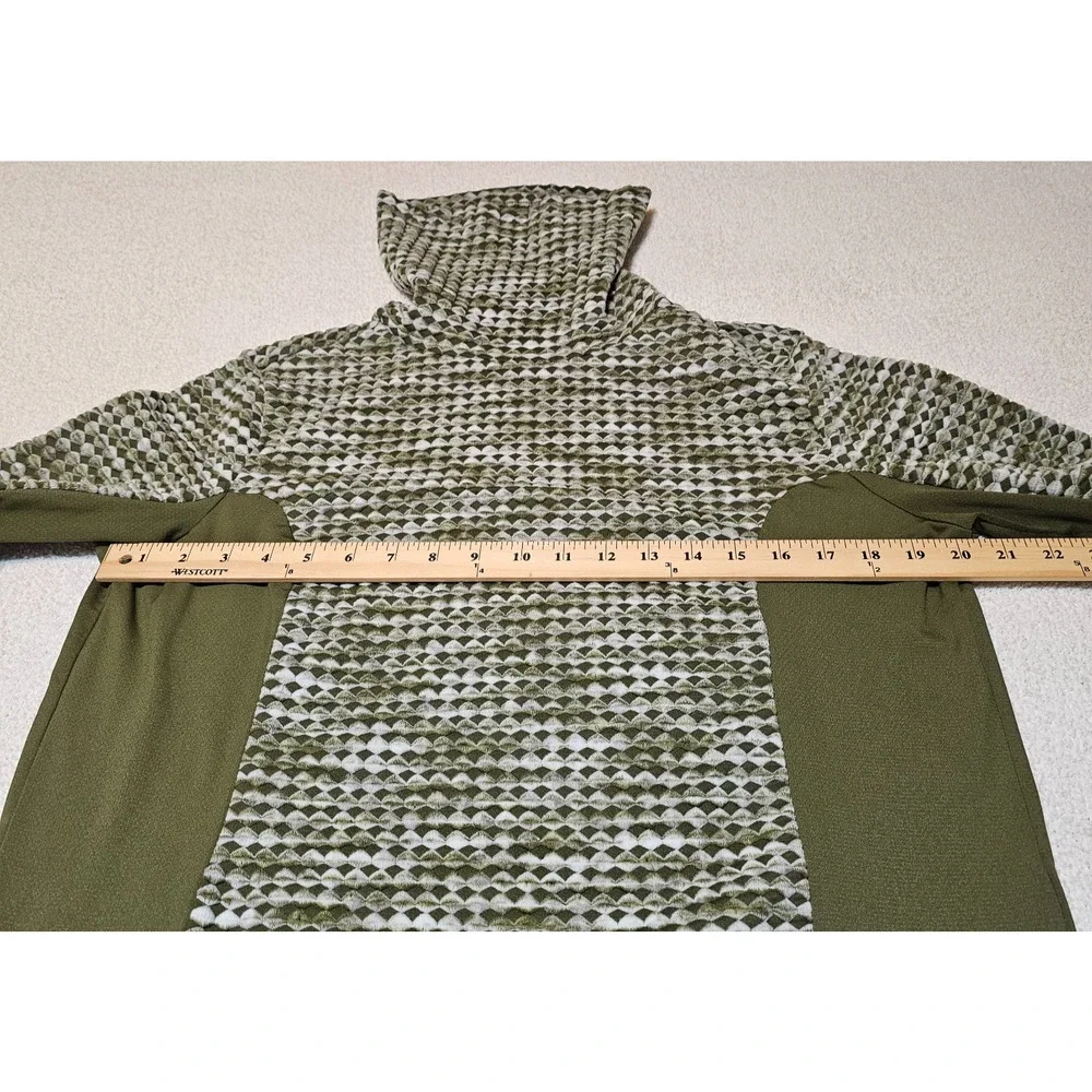 Nike Pro Hyperwarm Women's XL Olive Green Mock Neck Brushed Training Pullover